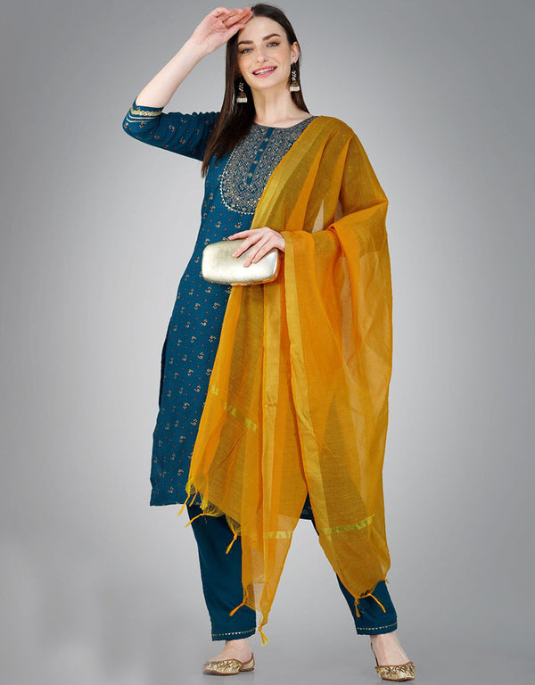 Traditional Function Wear Readymade Cotton Magic Slub Suit Collection Morpich Cotton Magic Slub Pant Straight Front View