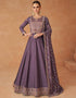 Traditional Function Wear Readymade Premium Silk Gown With Dupatta Collection Purple Premium Silk Gown Front View