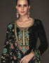 Designer Party Wear Velvet Salwar Suit Collection Black Velvet Pant Straight Close-up View