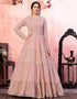 Traditional Function Wear Gown Collection Dusty Pink Georgette Gown Front View