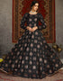 Traditional Function Wear Gown Collection Black Taffeta Gown Close-up View