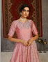 Traditional Function Wear Gown Collection Pink Taffeta Gown Back View