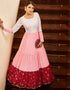 Traditional Function Wear Gown Collection Baby Pink Georgette Gown Back View