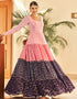 Traditional Function Wear Gown Collection Baby Pink Georgette Gown Close-up View