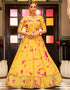 Traditional Function Wear Gown Collection Yellow Cotton Gown Front View