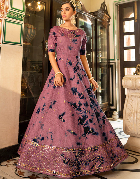 Traditional Function Wear Gown Collection Dusty Cotton Gown Front View