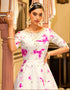 Traditional Function Wear Gown Collection White Cotton Gown Side View