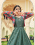 Traditional Function Wear Gown Collection Dusty Green Cotton Gown Back View