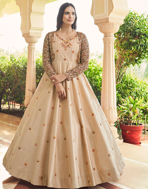 Traditional Function Wear Gown Collection Chiku Cotton Gown Front View