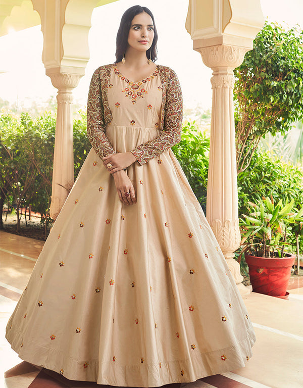 Traditional Function Wear Gown Collection Chiku Cotton Gown Front View
