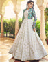 Traditional Function Wear Gown Collection White Cotton Gown Close-up View