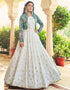 Traditional Function Wear Gown Collection White Cotton Gown Front View