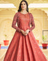 Traditional Function Wear Gown Collection Dusty Orange Cotton Gown Front View