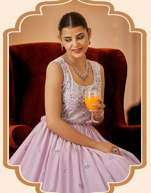 Traditional Function Wear Gown Collection Dusty Pink Georgette Gown Back View