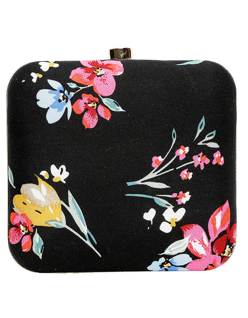 White Designer Printed Heavy Clutches-Accessories