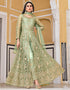 Designer Heavy Butterfky Ner Salwar Suit Collection Pista Pure Butterfly Net Pant Anarkali Close-up View