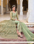 Designer Heavy Butterfky Ner Salwar Suit Collection Pista Pure Butterfly Net Pant Anarkali Back View