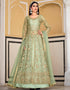 Designer Heavy Butterfky Ner Salwar Suit Collection Pista Pure Butterfly Net Pant Anarkali Front View