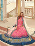Traditional Function Wear Heavy Readymade Gown With Dupatta Collection Pink Pure Dolla Jacquard Suit Back View