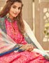 Traditional Function Wear Heavy Readymade Gown With Dupatta Collection Pink Pure Dolla Jacquard Suit Side View