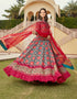 Traditional Function Wear Heavy Readymade Gown With Dupatta Collection Red Pure Dolla Jacquard Suit Close-up View
