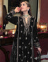 Designer Party Wear Salwar Suit Collection Black Velvet Pant Straight Close-up View