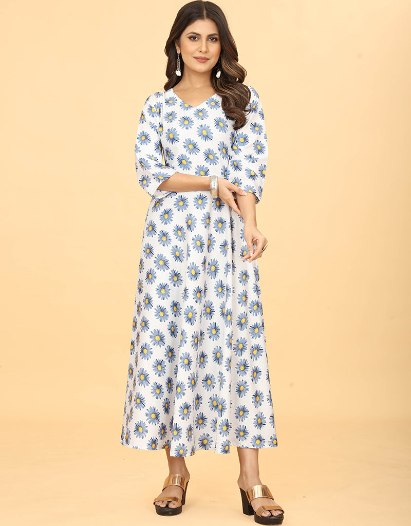 White Designer Function Wear Heavy Readymade Gown