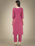 Traditional Function Wear Cotton Magic Slub Readymade Suit Collection Pink Cotton Magic Slub Pant Straight Side View