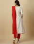 Traditional Function Wear Readymade Suit Collection White Pure Cotton Pant Straight Back View