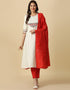 Traditional Function Wear Readymade Suit Collection White Pure Cotton Pant Straight Front View