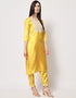 Traditional Function Wear South Silk Readymade Suit Collection Yellow South Silk Pant Straight Back View