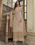 Traditional Function Wear Heavy Butterfly Net Salwar Suit Collection Beige Heavy Butterfly Net Pant Straight Front View