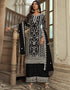 Traditional Function Wear Heavy Butterfly Net Salwar Suit Collection Black Heavy Butterfly Net Pant Straight Front View