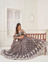 Traditional Designear Party Wear Heavy Butterfly Net Lehenga Choli Collection Grey Butterfly Net Lehenga Choli Close-up View