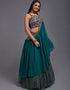 Traditional Designear Party Wear Heavy Lehenga Choli Collection Green Art Silk Lehenga Choli Close-up View