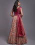 Traditional Designear Party Wear Heavy Lehenga Choli Collection Pink Art Silk Lehenga Choli Front View
