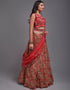 Traditional Designear Party Wear Heavy Lehenga Choli Collection Red Art Silk Lehenga Choli Back View