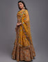 Traditional Designear Party Wear Heavy Lehenga Choli Collection Mustard Art Silk Lehenga Choli Close-up View