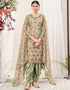 Traditional Function Wear Suit Collection Pista Net Patiyala Straight Front View