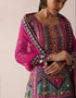 Traditional Function Wear Heavy Readymade Suit Collection Rani Pink Heavy Muslin Palazzo Straight Back View