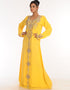 Trendy Yellow Georgette Hand Embroidery Party Wear Kaftan