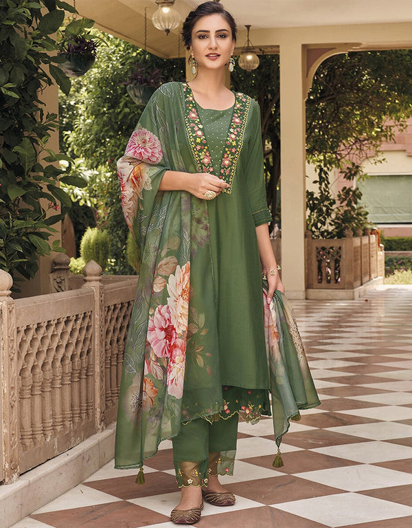 Traditional Function Wear Readymade Suit Collection Pista Muslin Pant Straight Front View