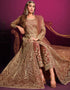 Designer Party Wear Net Salwar Suit Collection Mauve Net Pant Anarkali Front View