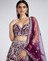 Designer Wedding Party Wear Heavy Lehenga Choli Collection Burgundy Net Lehenga Choli Front View