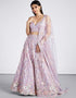 Designer Wedding Party Wear Heavy Lehenga Choli Collection Mauve Net Lehenga Choli Front View