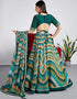 Designer Wedding Party Wear Heavy Lehenga Choli Collection Multi Organza Lehenga Choli Back View