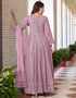Designer Function Wear Heavy Salwar Suit Collection Lavender Heavy Faux Georgette Pant Anarkali Back View