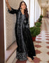 Designer Function Wear Heavy Salwar Suit Collection Black Heavy Faux Georgette Pant Anarkali Close-up View
