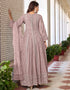 Designer Function Wear Heavy Salwar Suit Collection Mauve Heavy Faux Georgette Pant Anarkali Back View