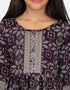 Indian Traditional Kids Wear Readymade Kurti With Patiyala Collection Wine Pure Rayon Patiyala Suit Side View